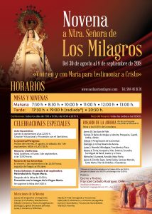 Cartel Novena Milagros 2018