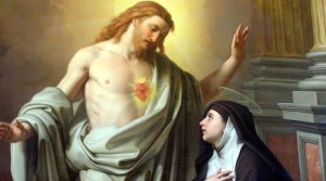 Corazón de Jesús y santa Margarita