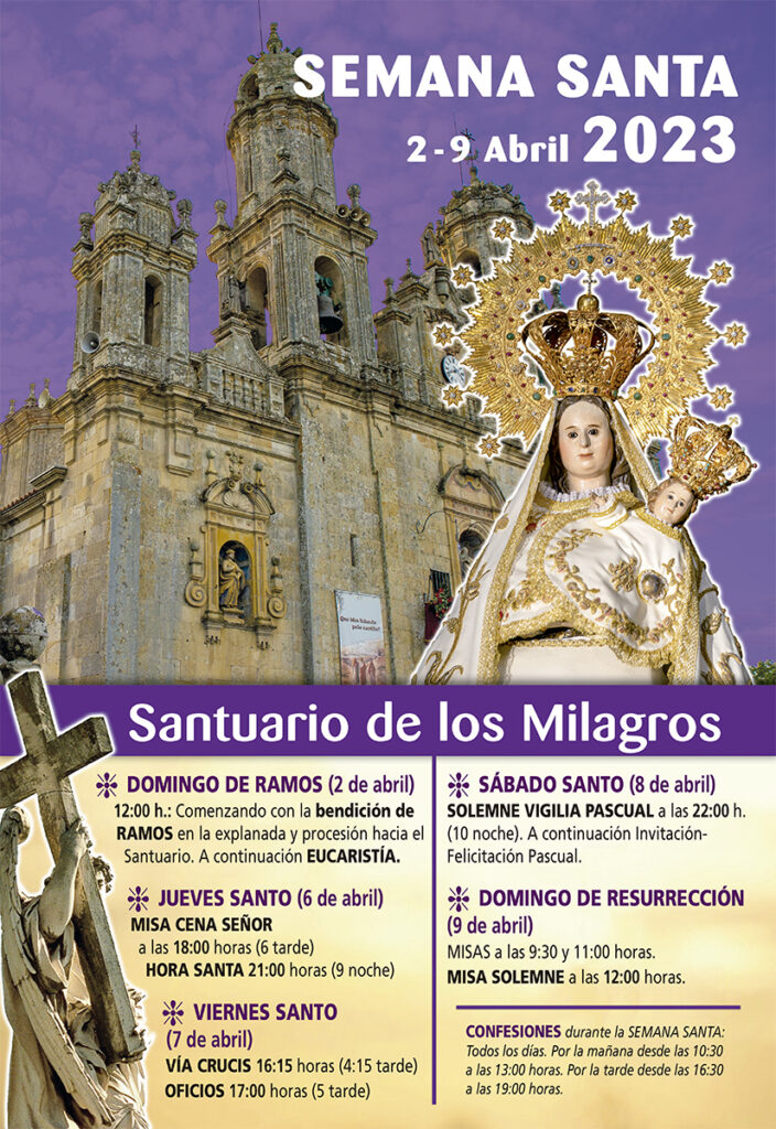 Programación Semana Santa 2023 santuario Milagros
