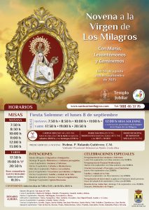 Cartel Novena Los Milagros 2025